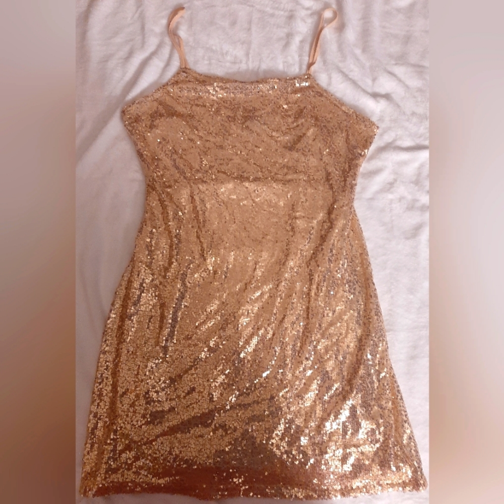 Shein Gold Party Dress